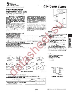 CD4048BPWRE4 datasheet  